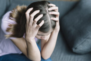 elevated view woman suffering from headache 23 2147953304